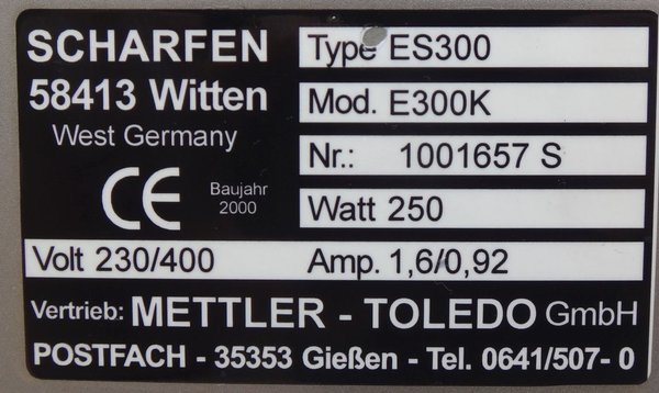 Aufschnittmaschine Mettler-Toledo ES300 E300K